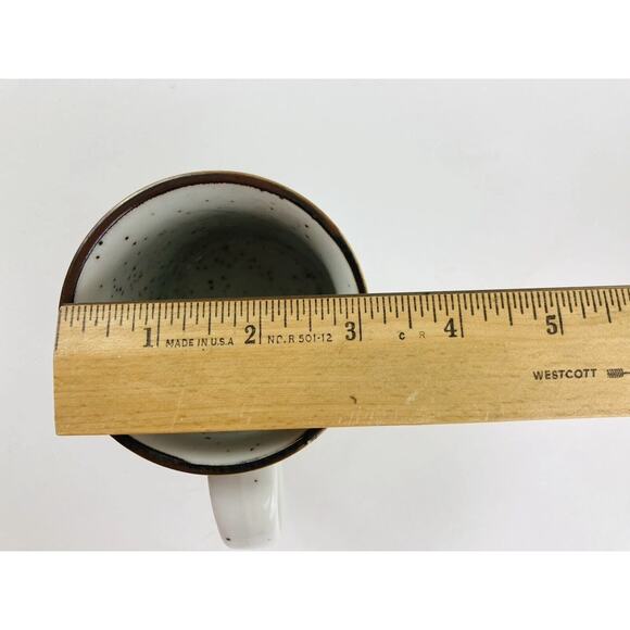 Set 2- Vintage Speckled Stoneware Red Cardinal Bird Ceramic Coffee Mugs Cups Tea - Picture 8 of 13